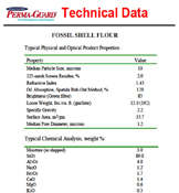 Diatomaceous Earth Technical Data